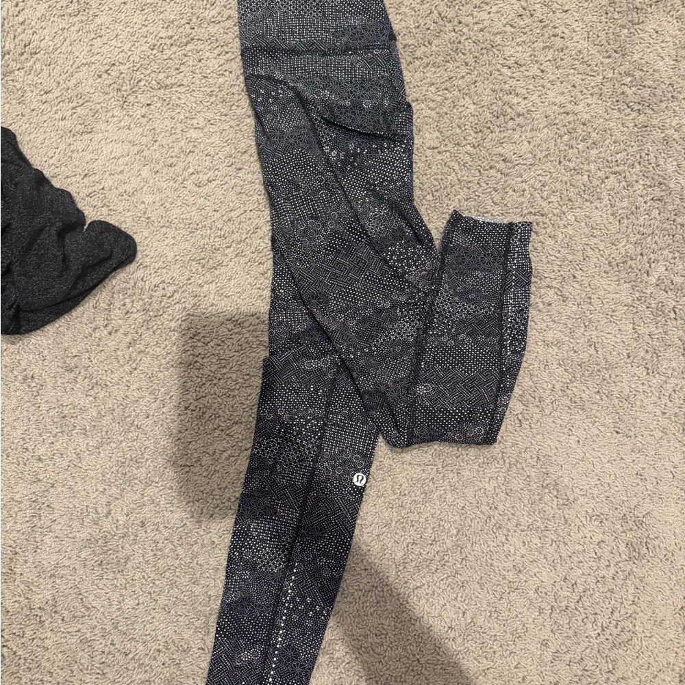 lululemon athletica Gray Patterned Leggings